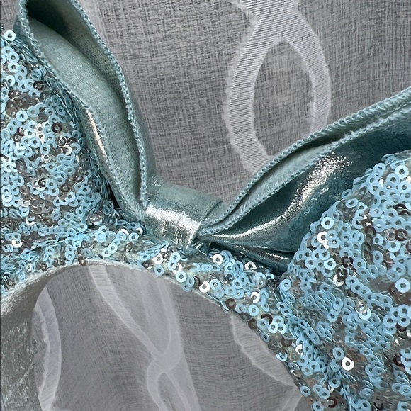 Disney Shimmering Light Blue Sequin Mouse Ears Headband - Picture 6 of 8